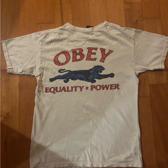 Obey Equality X Power tee shirt, Size: S, Color: White, Genre: Male - Picture 2 of 2
